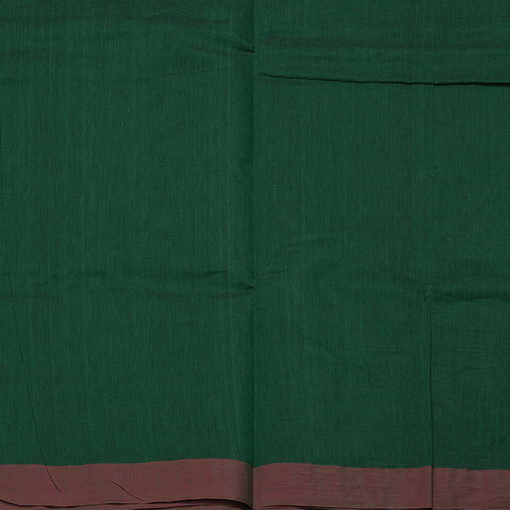 Hayagrivas Handloom Pure Cotton Saree in Stunning Bottle Green KBE71D57-1