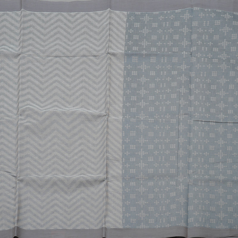Hayagrivas Handloom Pure Cotton Saree in Timeless Silver Grey KBE71D57-4