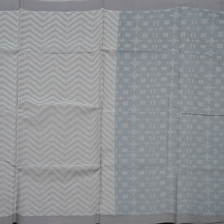 Hayagrivas Handloom Pure Cotton Saree in Timeless Silver Grey KBE71D57-4