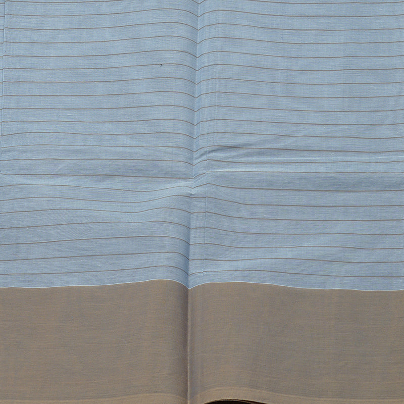 Hayagrivas Handloom Pure Cotton Saree in Calming Bluish Grey KBE71D58-2
