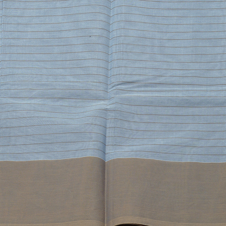 Hayagrivas Handloom Pure Cotton Saree in Calming Bluish Grey KBE71D58-2