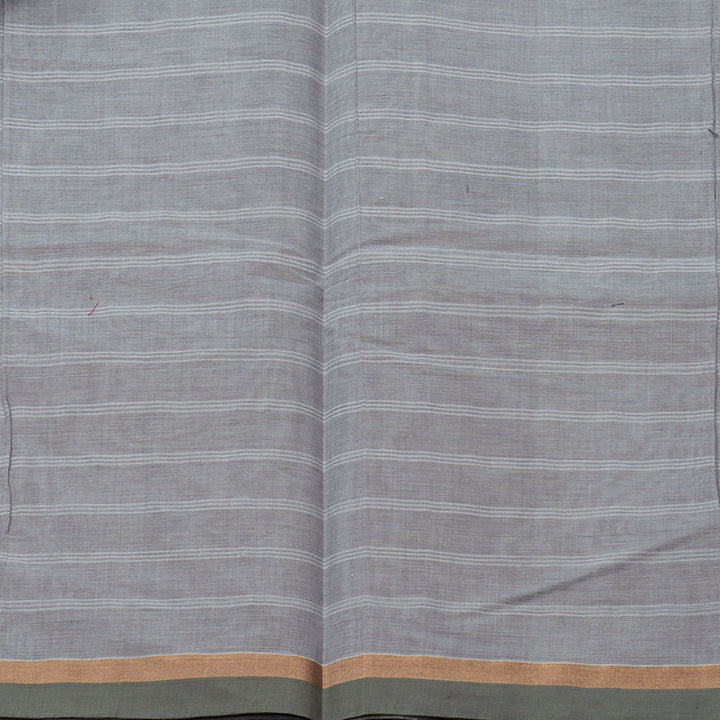 Hayagrivas Handloom Pure Cotton Saree in Subtle Silver Grey KBE71D61-2