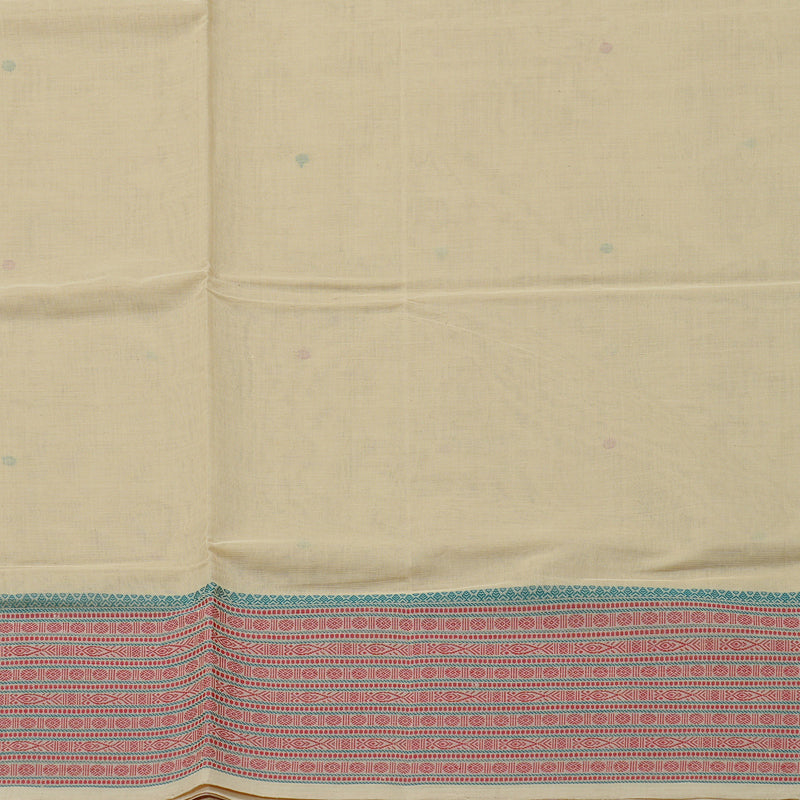 Hayagrivas Handloom Pure Cotton Saree in Ethereal Sandal KBE71D65-2