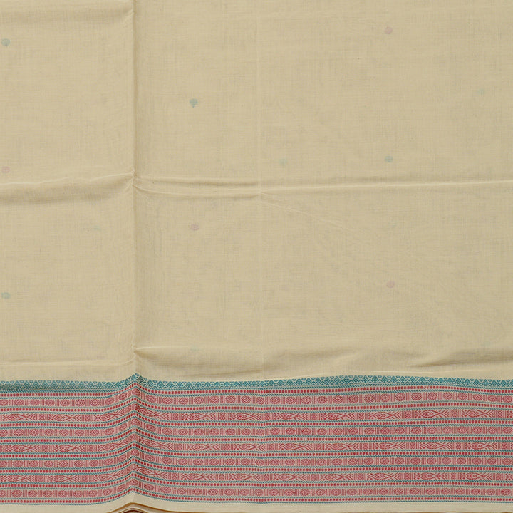 Hayagrivas Handloom Pure Cotton Saree in Ethereal Sandal KBE71D65-2