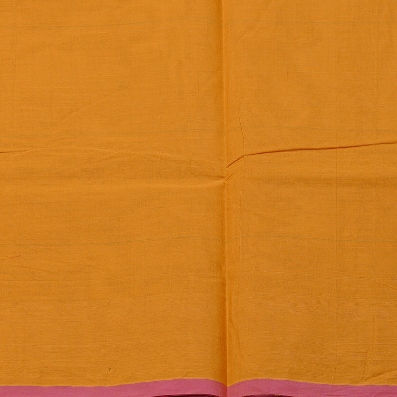 Hayagrivas Handloom Pure Cotton Saree in Bold Mustard Yellow KBE71D67-1