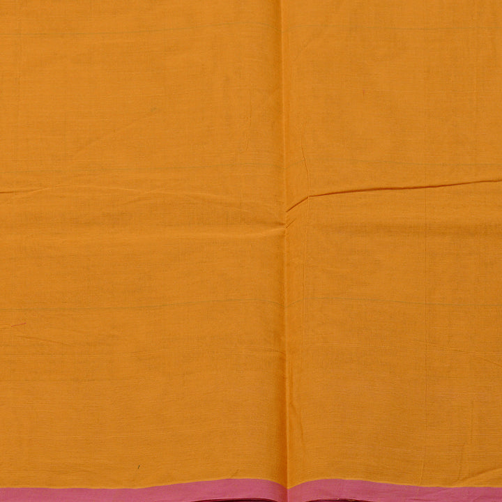 Hayagrivas Handloom Pure Cotton Saree in Bold Mustard Yellow KBE71D67-1