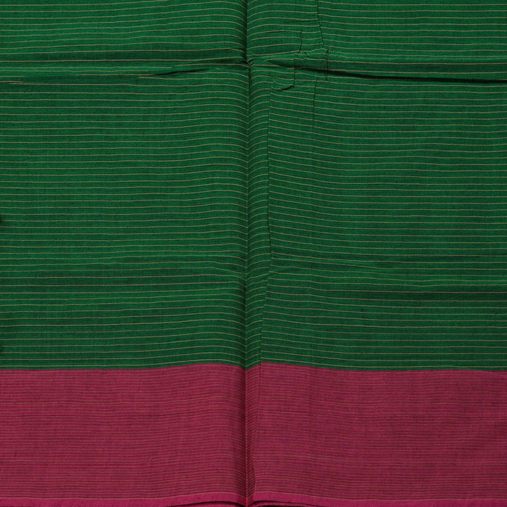 Hayagrivas Handloom Pure Cotton Saree in Head-turning Bottle Green KBE71D68-1