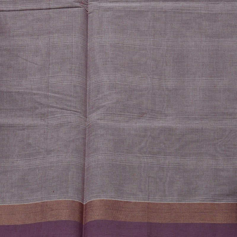 Hayagrivas Handloom Pure Cotton Saree in Classic Grey KBE71D69-2