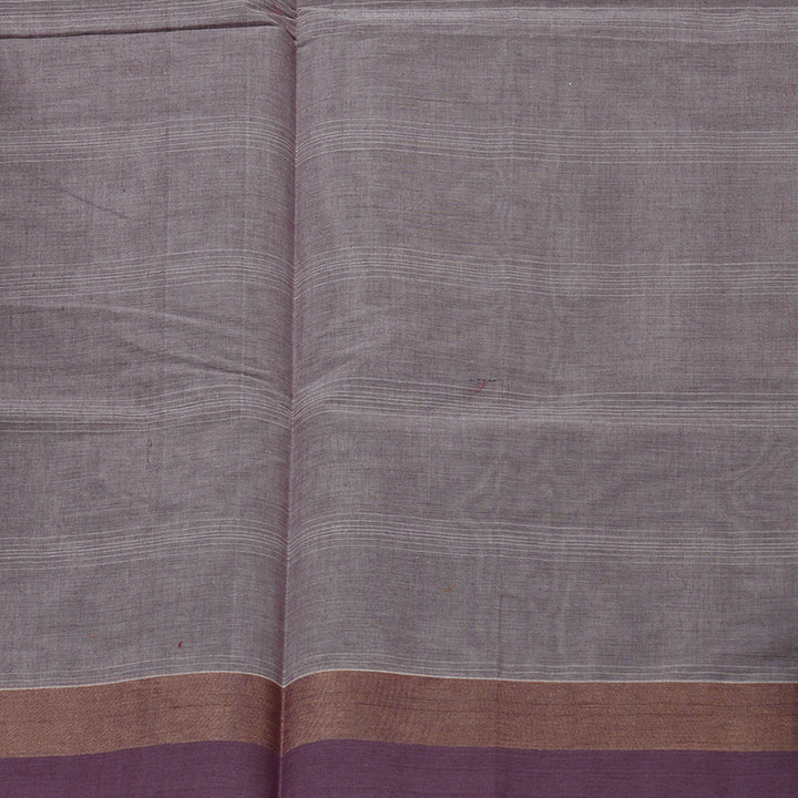 Hayagrivas Handloom Pure Cotton Saree in Classic Grey KBE71D69-2