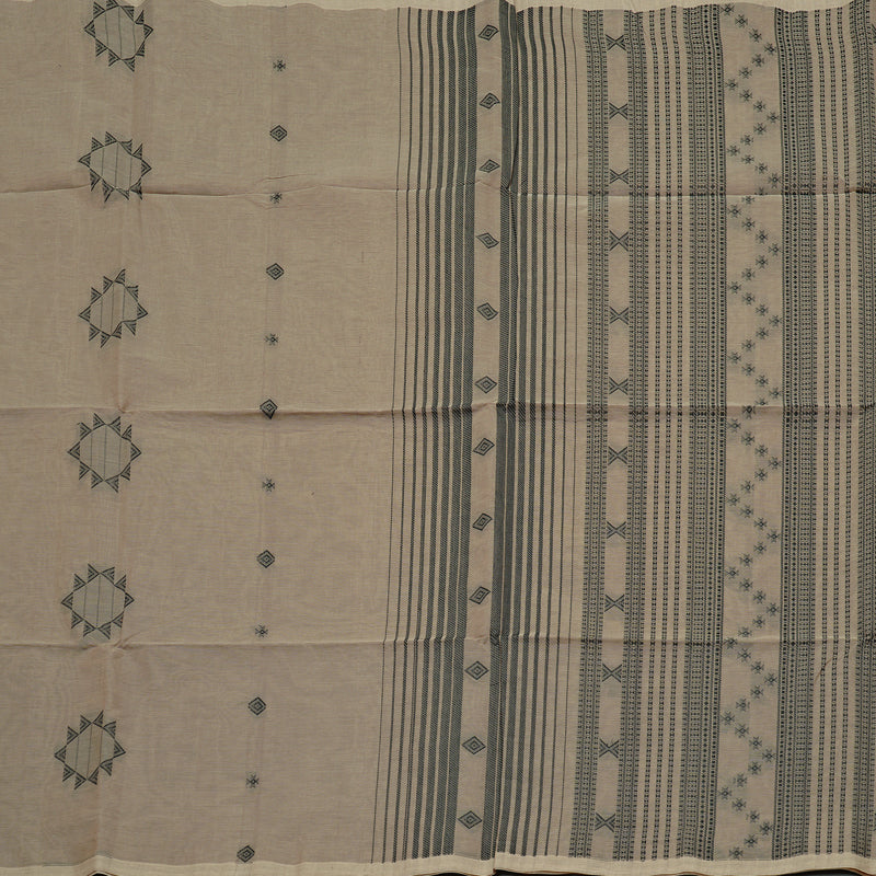 Hayagrivas Handloom Pure Cotton Saree in Charming Beige KBE71D8-1