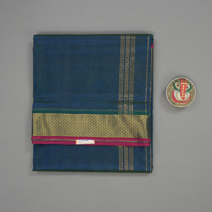 Hayagrivas Handloom Mayilkazhuthu Ten Yards Kanjivaram Silk Cotton Saree KBE724G7-2