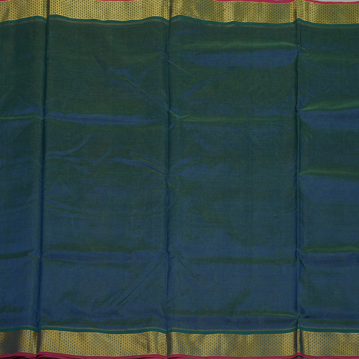 Hayagrivas Handloom Mayilkazhuthu Ten Yards Kanjivaram Silk Cotton Saree KBE724G7-2