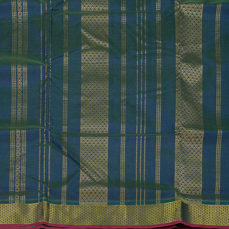 Hayagrivas Handloom Mayilkazhuthu Ten Yards Kanjivaram Silk Cotton Saree KBE724G7-2