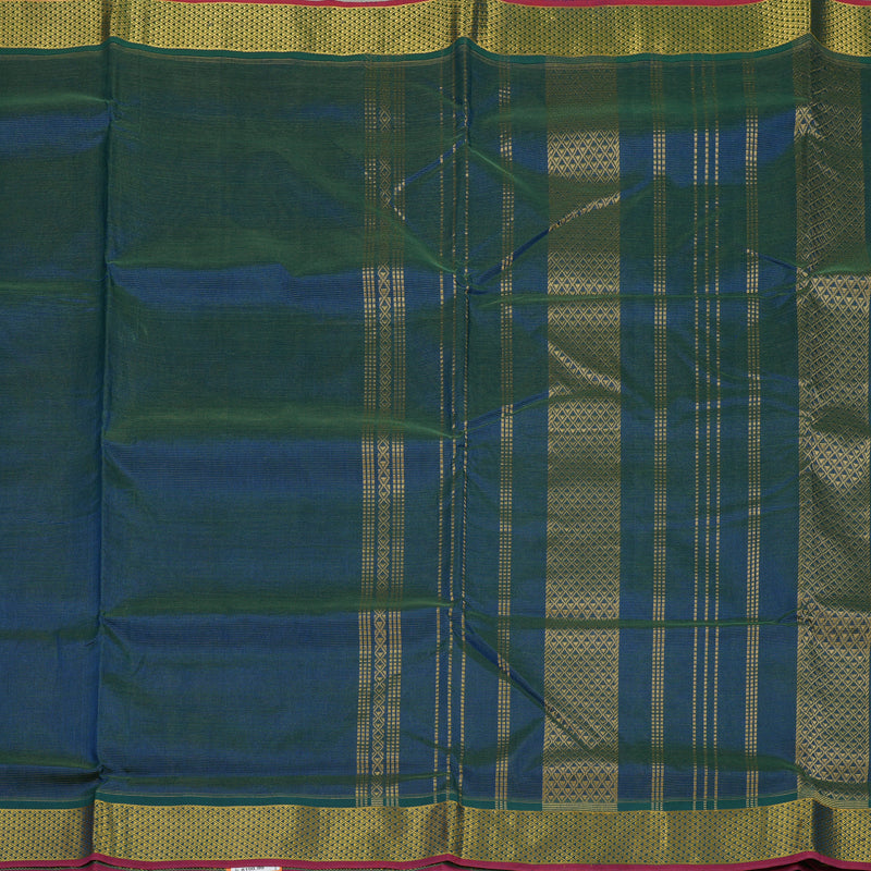 Hayagrivas Handloom Mayilkazhuthu Ten Yards Kanjivaram Silk Cotton Saree KBE724G7-2