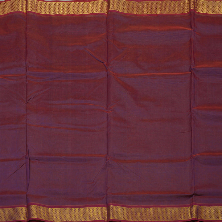 Hayagrivas Handloom Violet Kanjivaram Ten Yards Silk Cotton Saree KBE724G7-3