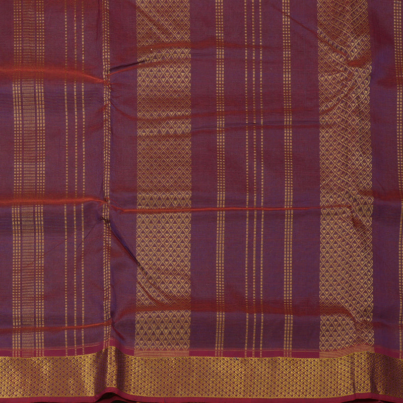 Hayagrivas Handloom Violet Kanjivaram Ten Yards Silk Cotton Saree KBE724G7-3