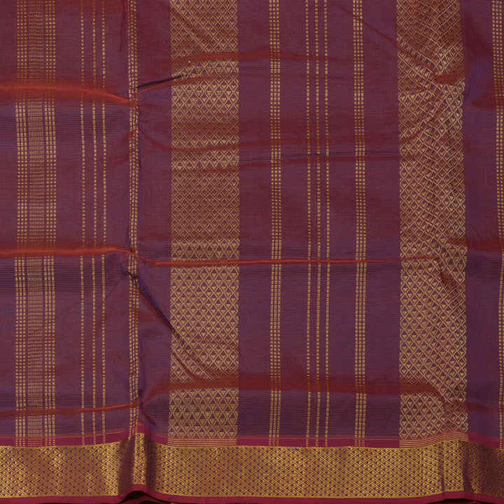 Hayagrivas Handloom Violet Kanjivaram Ten Yards Silk Cotton Saree KBE724G7-3
