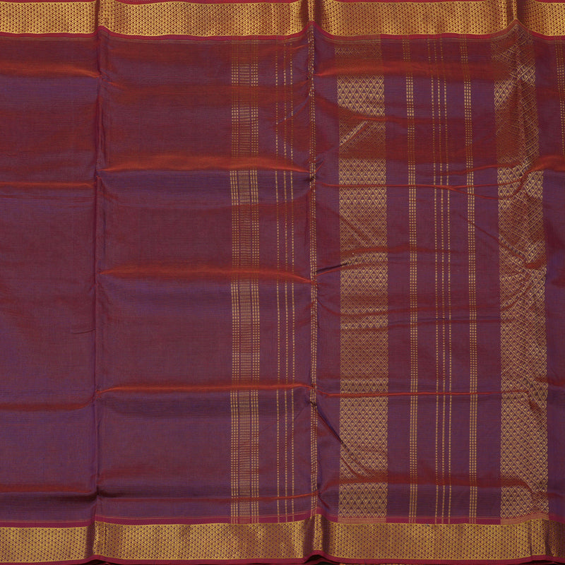Hayagrivas Handloom Violet Kanjivaram Ten Yards Silk Cotton Saree KBE724G7-3