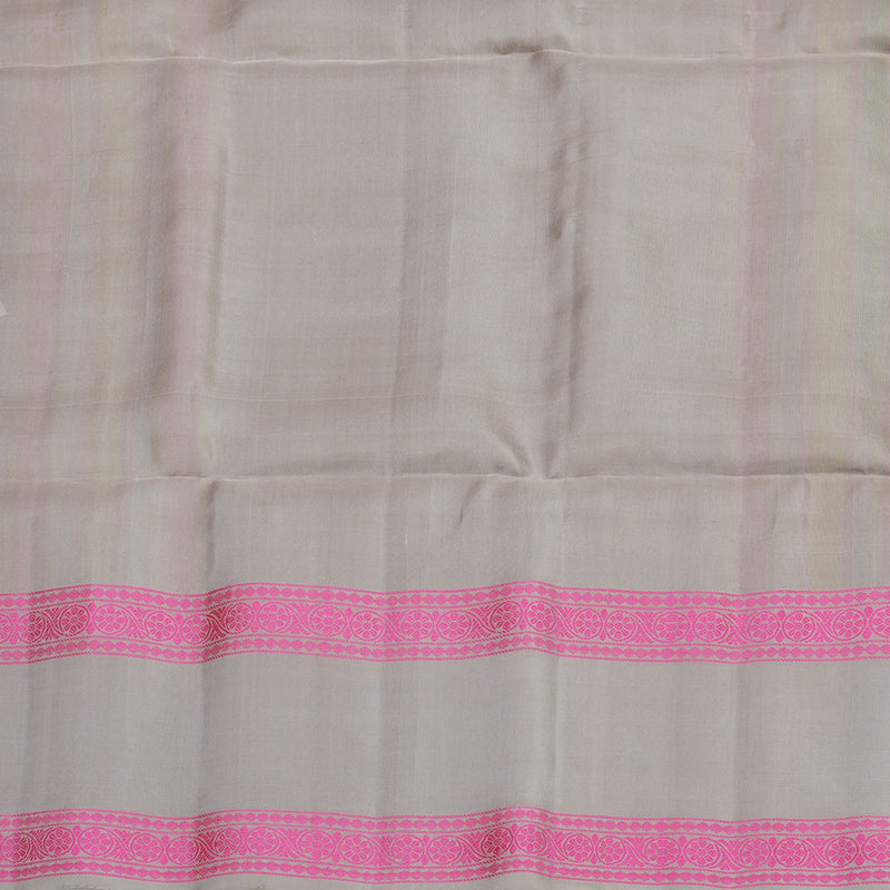 Hayagrivas Handloom Pure Parrot Green Soft Silk Saree with Royal Beige Border KBE729G6-3
