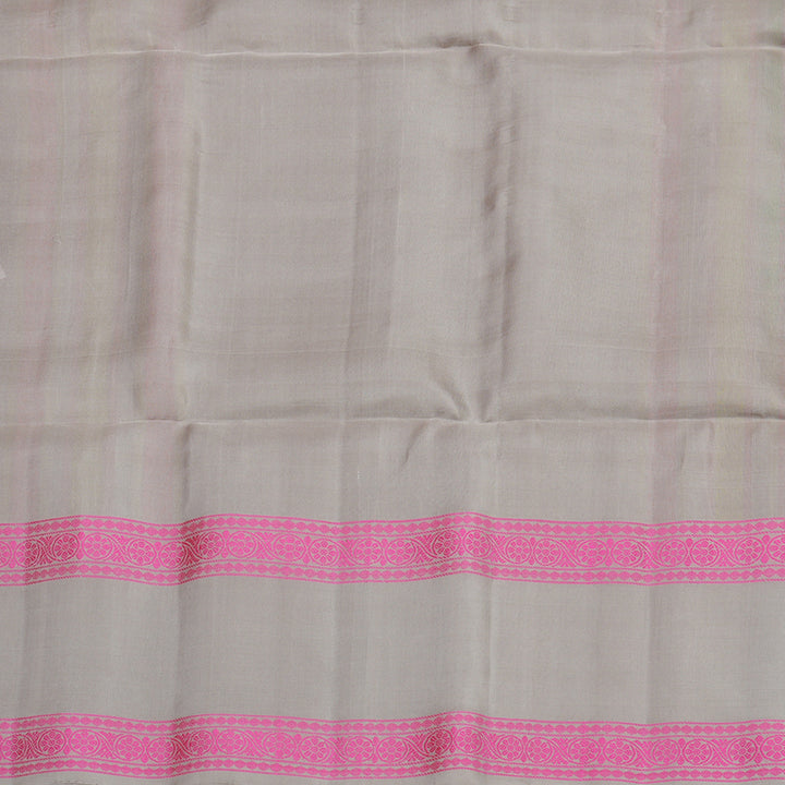 Hayagrivas Handloom Pure Parrot Green Soft Silk Saree with Royal Beige Border KBE729G6-3