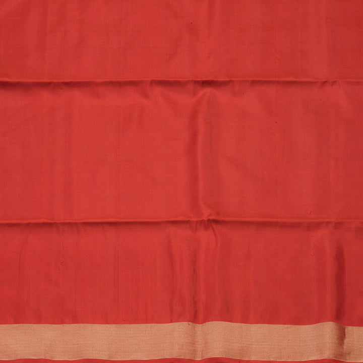 Hayagrivas Handloom Rama Green Soft Silk Saree with Red Border KBE730G1-3