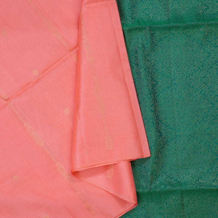 Hayagrivas Rose Pink Pure Soft Silk Saree KBE730G11-1