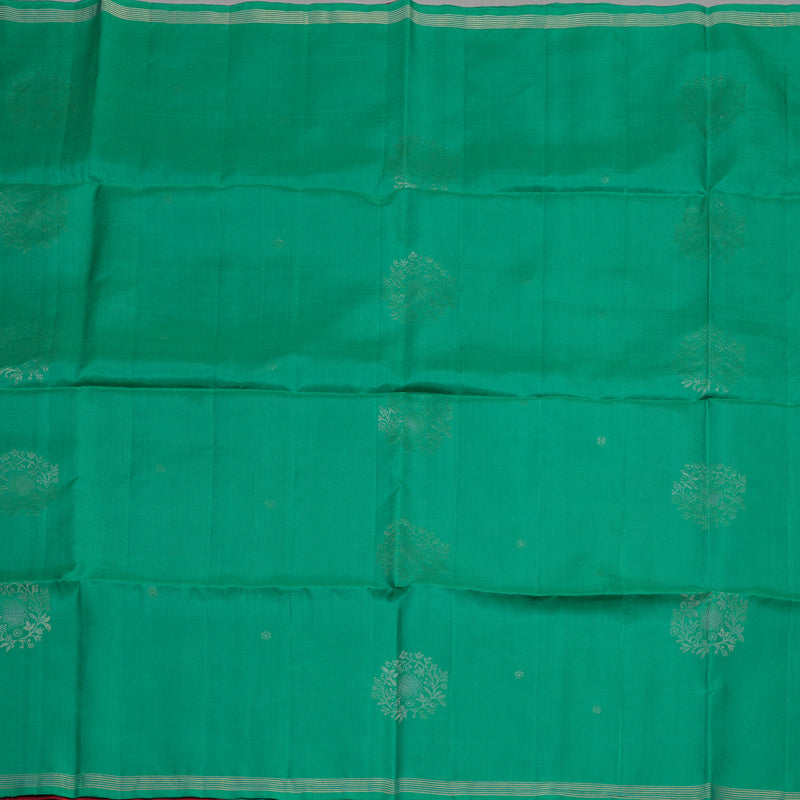 Hayagrivas Handloom Green Soft Silk Saree KBE730G6-5