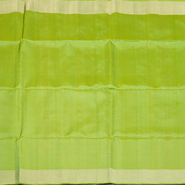 Hayagrivas Parrot Green Pure Soft Silk Saree KBE730G7-5