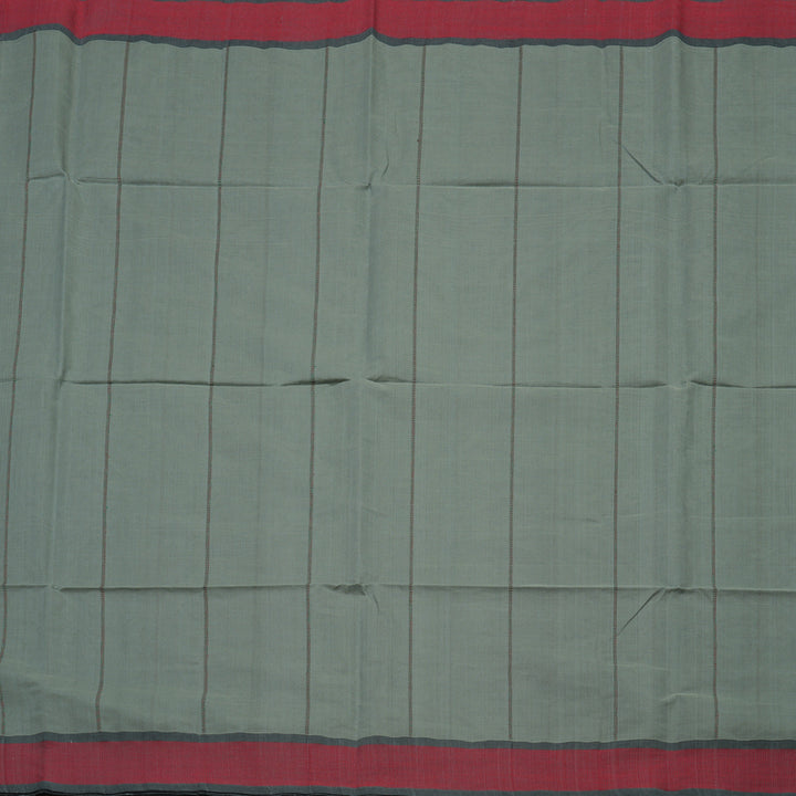 Hayagrivas Handloom Pure Cotton Saree in Elephant Grey KBE733G1-5