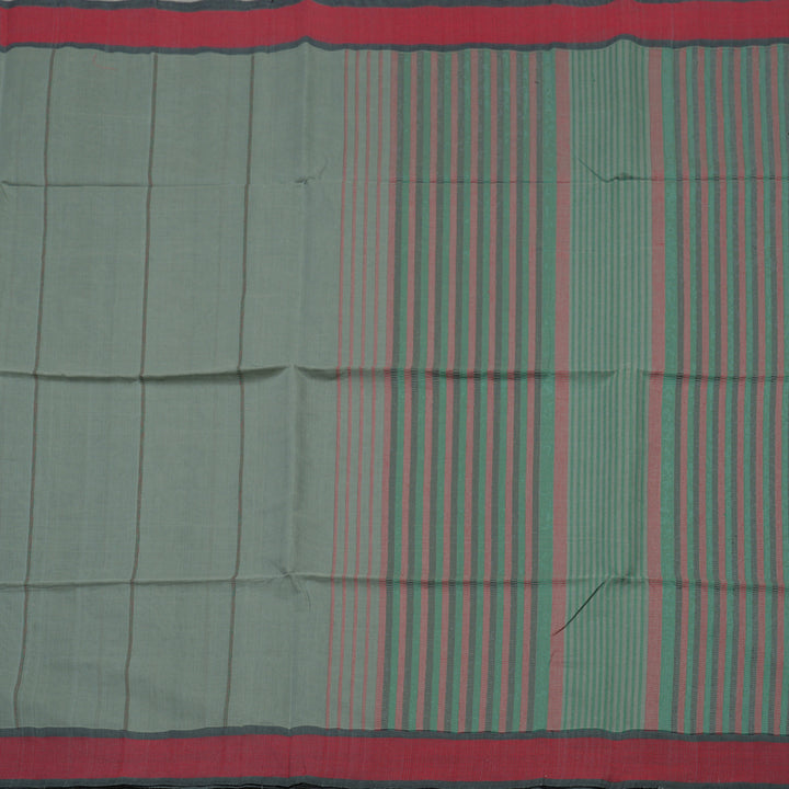 Hayagrivas Handloom Pure Cotton Saree in Elephant Grey KBE733G1-5