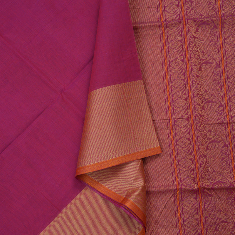 Hayagrivas Deep Pink Pure Cotton Saree  KBE734G10-4