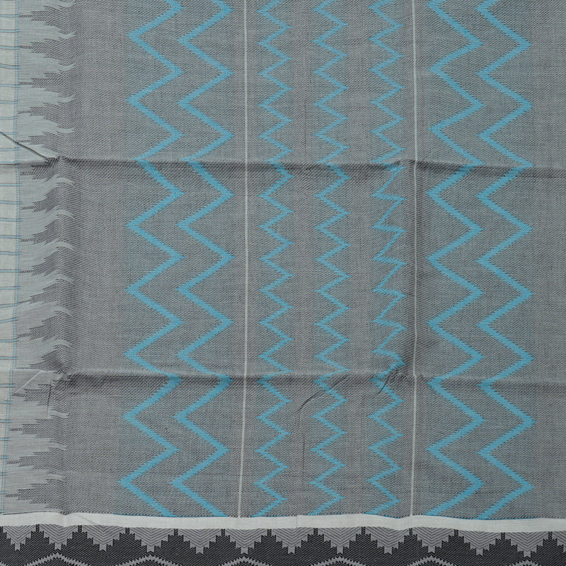 Hayagrivas Handloom Pure Cotton Saree in Classic Grey KBE735G7-6