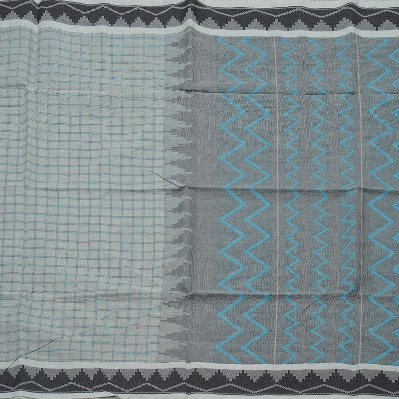 Hayagrivas Handloom Pure Cotton Saree in Classic Grey KBE735G7-6