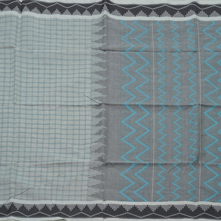 Hayagrivas Handloom Pure Cotton Saree in Classic Grey KBE735G7-6