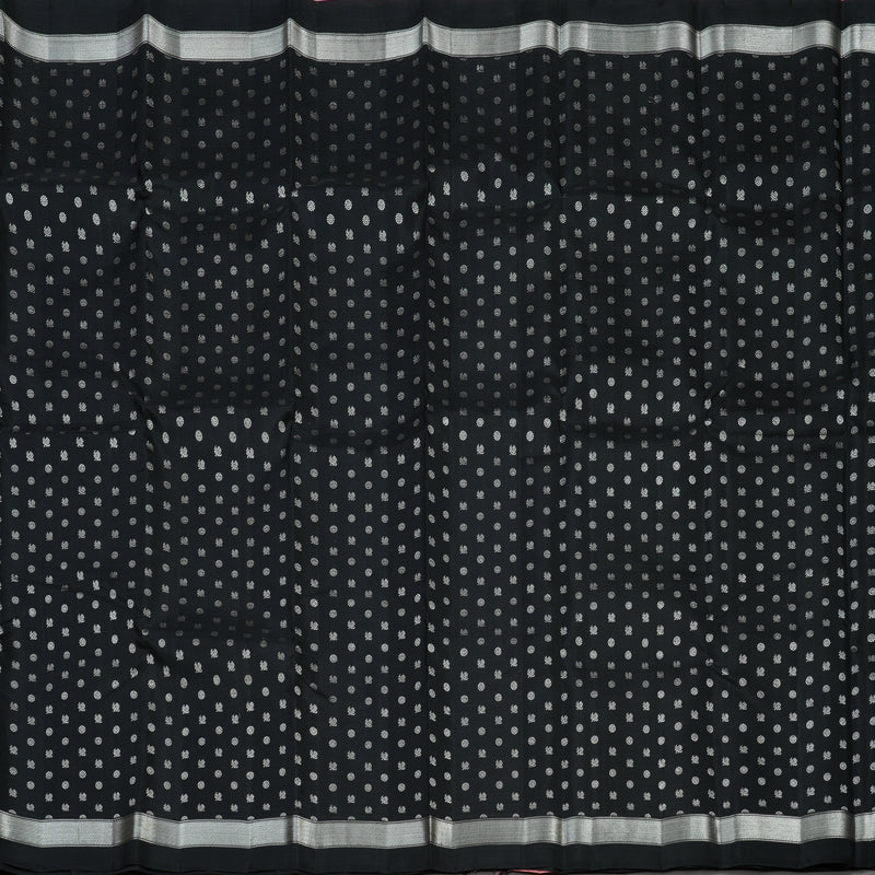 Hayagrivas Handloom Black Kanjivaram Silk Saree KBE736G27-1