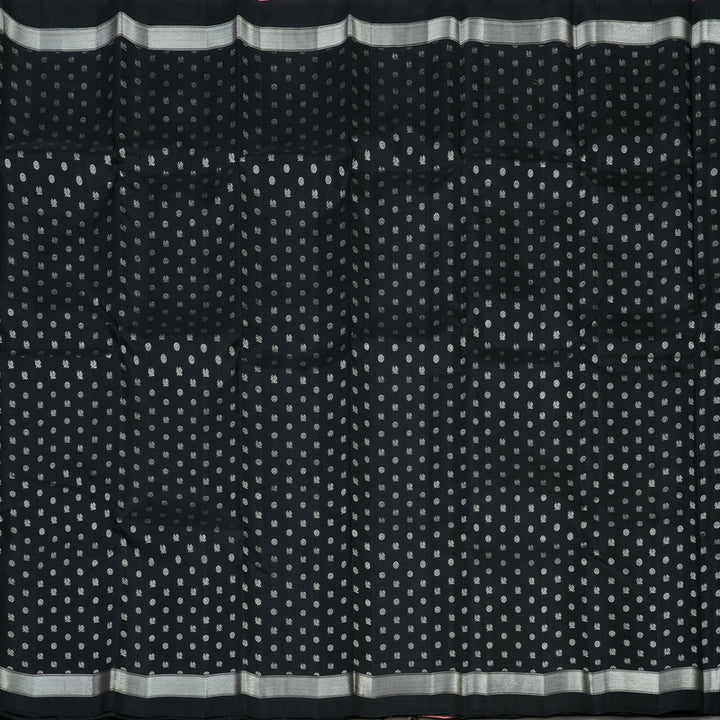 Hayagrivas Handloom Black Kanjivaram Silk Saree KBE736G27-1