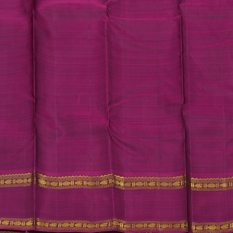 Hayagrivas Handloom Bottle Green Kanjivaram Silk Saree with Ganga Jamuna border KBE739G3-1