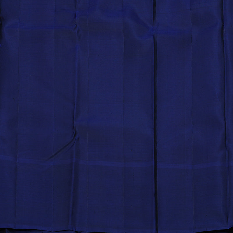 Hayagrivas Handloom Orange & Pink Muted Checks Kanjivaram Silk Saree with Navy Blue Border KBE748G1-3