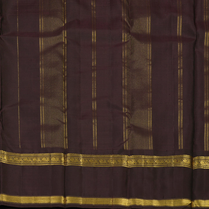 Hayagrivas Handloom Green & White (Muted Checks) Kanjivaram Silk Saree with Rettapet KBE748G5-2