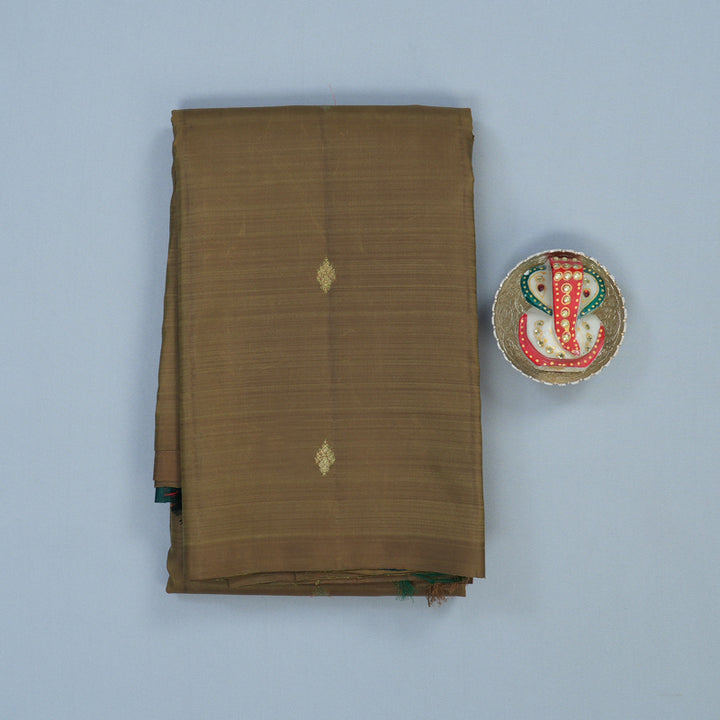 Hayagrivas Handloom Mehandi Green Kanjivaram Silk Saree KBE749G18-1