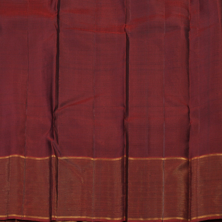 Hayagrivas Handloom Kanjivaram Silk Saree in Graceful Bottle Green KBE74D1-2