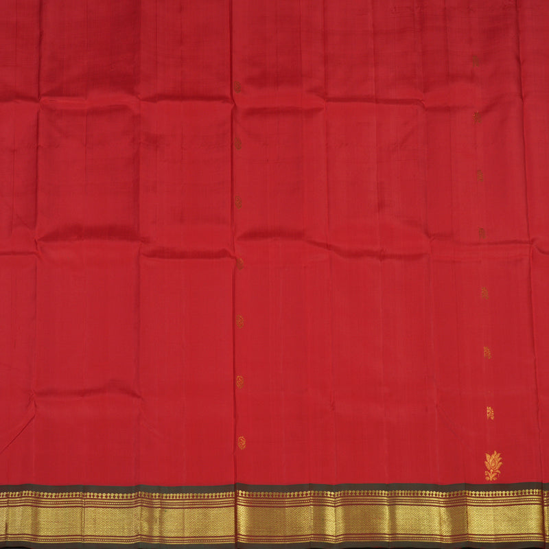 Hayagrivas Handloom Red Kanjivaram Silk Saree with Manthalir Border KBE755G14-12