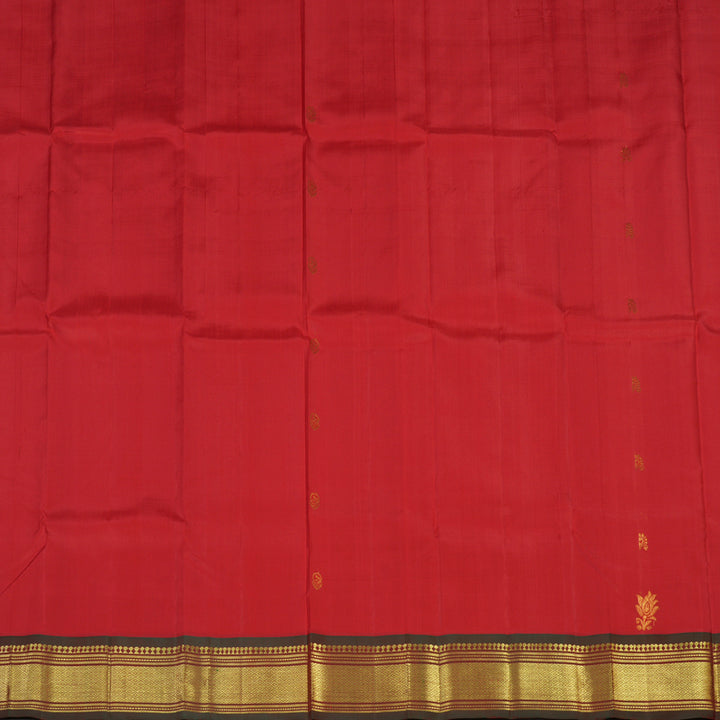 Hayagrivas Handloom Red Kanjivaram Silk Saree with Manthalir Border KBE755G14-12