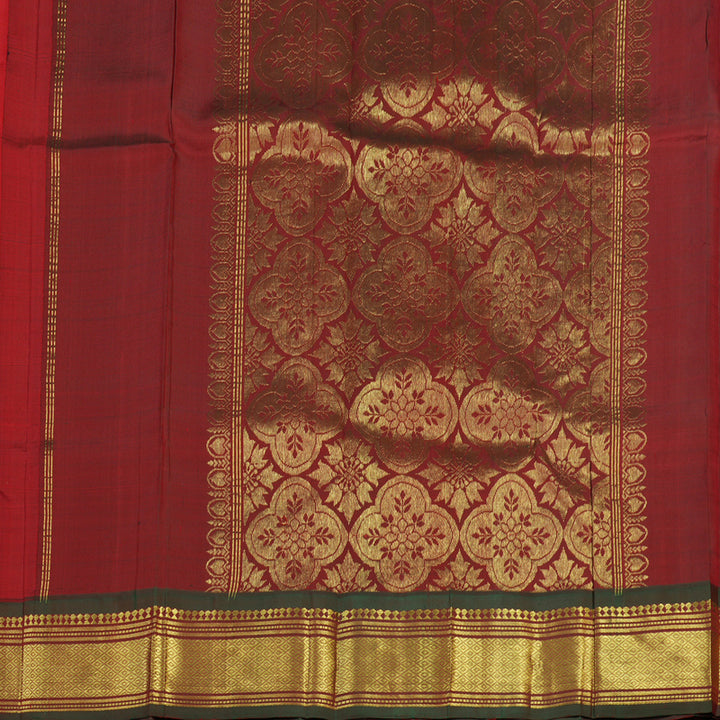 Hayagrivas Handloom Red Kanjivaram Silk Saree with Manthalir Border KBE755G14-12