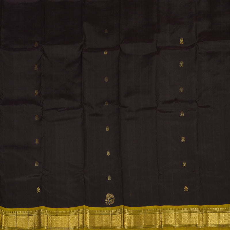 Hayagrivas Nagapazham Pure One Side Border Silk Saree with Sampanga Green border KBE755G14-4