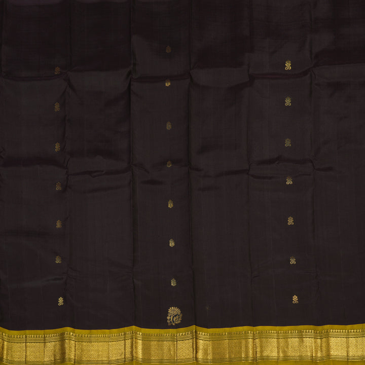 Hayagrivas Nagapazham Pure One Side Border Silk Saree with Sampanga Green border KBE755G14-4