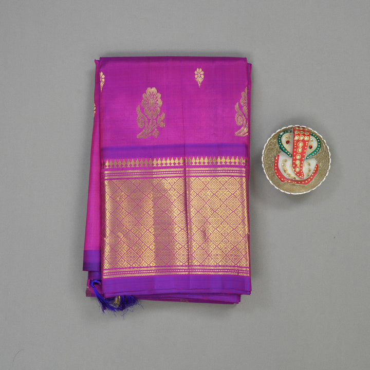 Hayagrivas Handloom Purple Kanjivaram Silk Saree KBE755G17-13