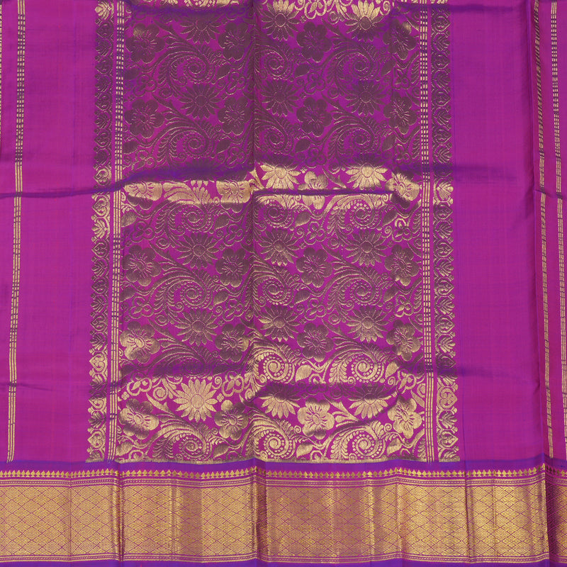 Hayagrivas Handloom Purple Kanjivaram Silk Saree KBE755G17-13