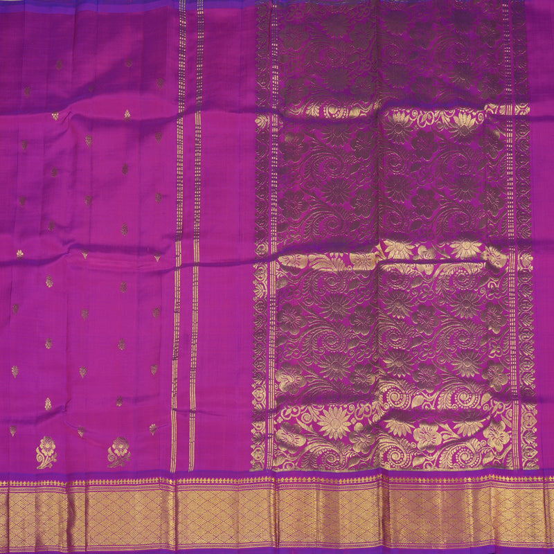 Hayagrivas Handloom Purple Kanjivaram Silk Saree KBE755G17-13