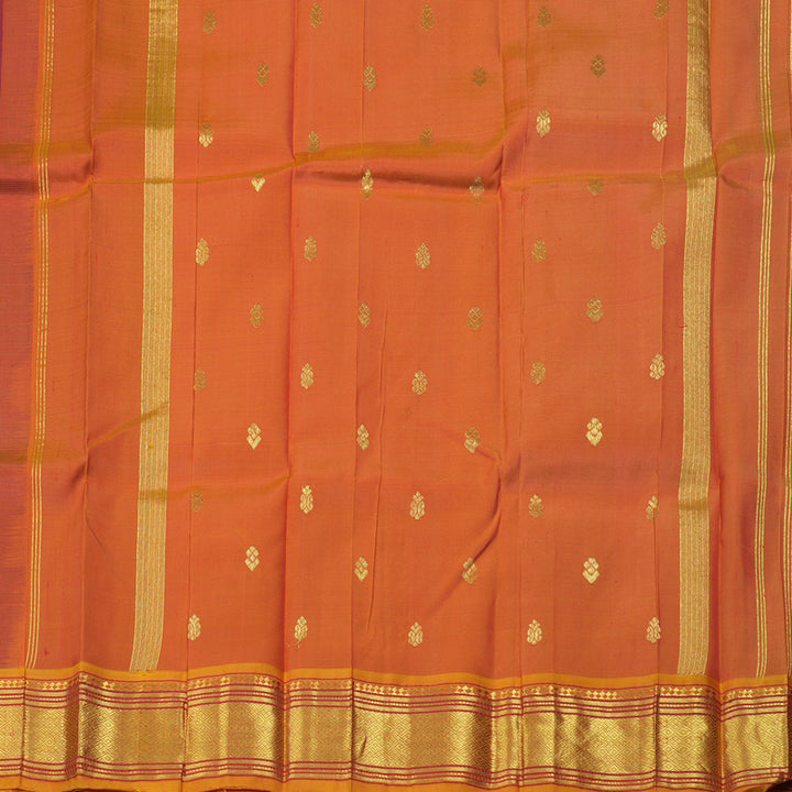 Hayagrivas Red One Side Border Kanjivaram Silk Saree KBE755G8-9